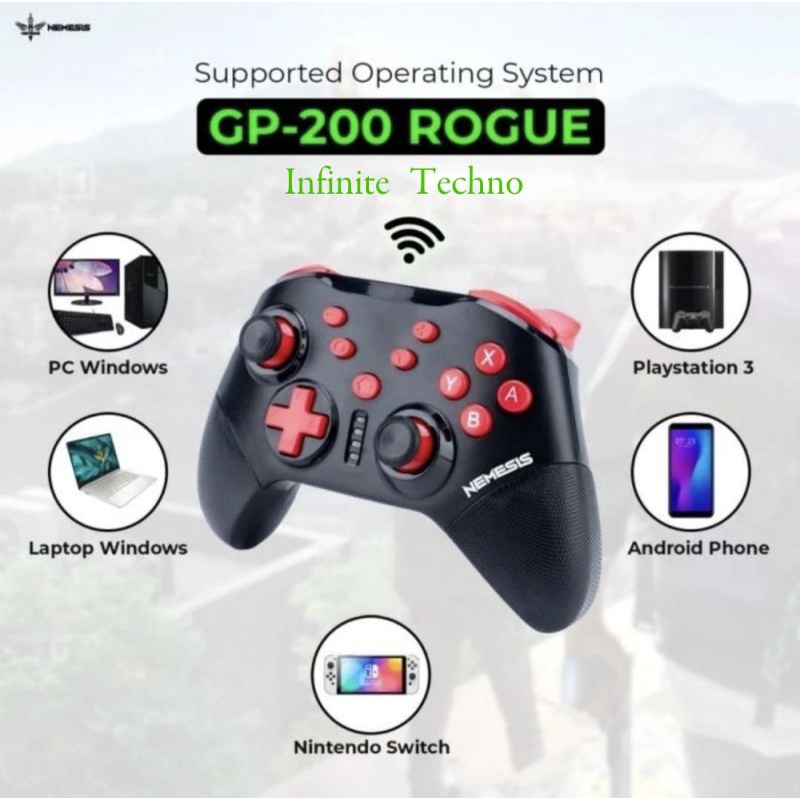 Jual Gamepad NYK GP200 Game pad Bluetooth Dual Mode Gaming controllerhitam Shopee Indonesia