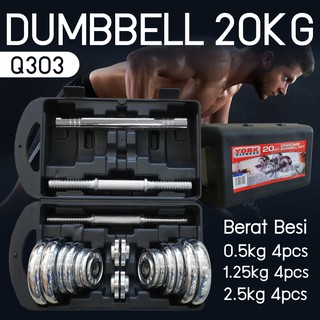 Jual HTD Sport Dumbbell Set 20Kg Chrome Alat Olahraga Angkat Besi ...