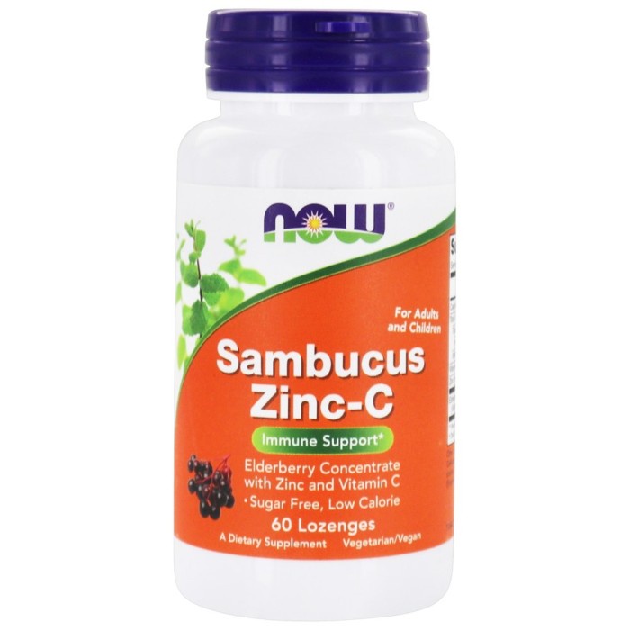 Jual Now Foods Sambucus ZincC 60 Lozenges Shopee Indonesia