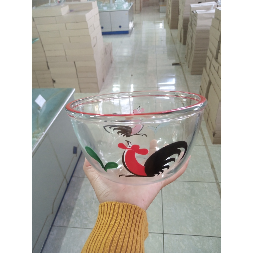 Jual Souvenir Mangkok Kaca Hias Murah Mangkuk Saji Besar Bib7b Mangkok Bumbu Bulat Mangkok Bowl 6097