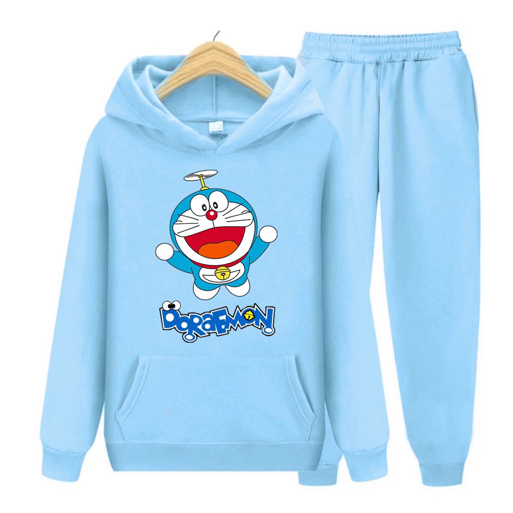 Jual YMF Setelan Sweater Hoodie Doraemon Anak Remaja SET Hoodie Doraemon Baling Baling Bambu Shopee Indonesia