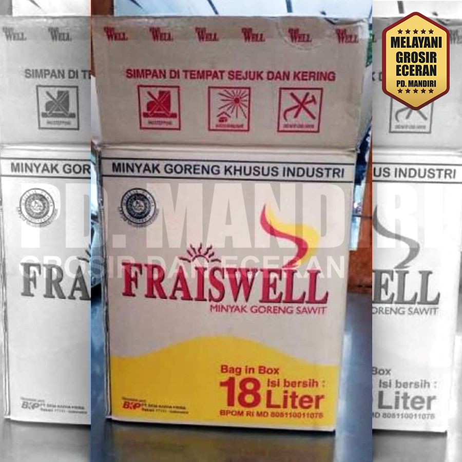 Jual FRAISWELL MINYAK GORENG BIB 18 L | Shopee Indonesia
