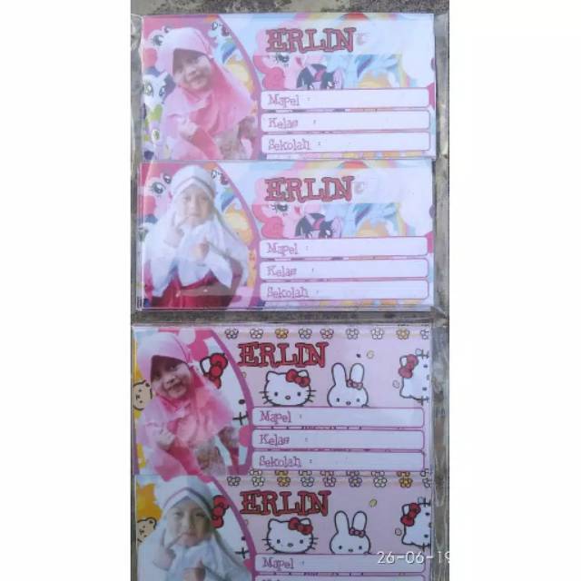 Jual STICKER LABEL KARAKTER CUSTOM SESUAI REQuest ISI 24PCS NAMA,KELAS ...