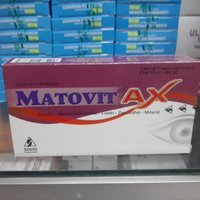 Jual matovit ax vitamin mata perbox ( 3 strip x 6 tab ) | Shopee Indonesia