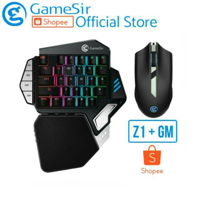 Jual Paket GameSir Z1 + GM100 - Keyboard Single/One Hand & Mouse Gaming ...