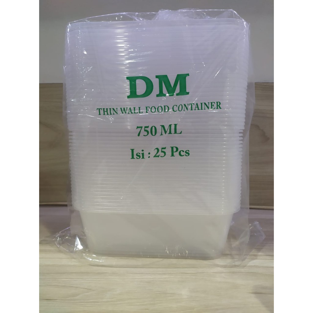 Jual Thinwall DM 750 ML REC - Persegi Panjang - DM CONTAINER BOX TEMPAT ...