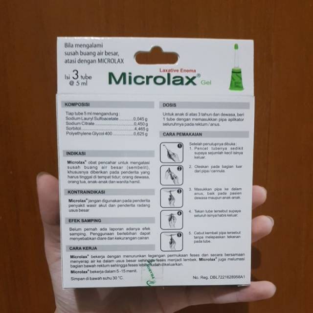 Jual Microlax isi 3 tube @ 5 ml Laxative Enema | Shopee Indonesia