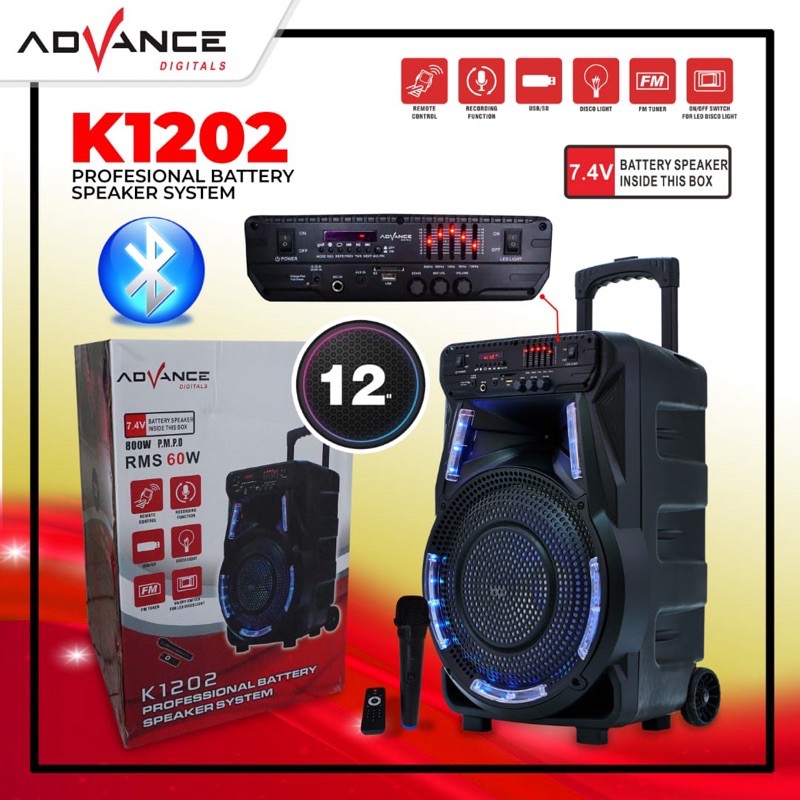 Speaker portable hot sale advance 12 inch