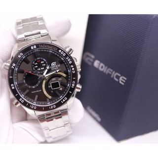 paket box best seller jam tangan pria Casio edifice EFR-501SPA double time  rantai diameter 4,8cm