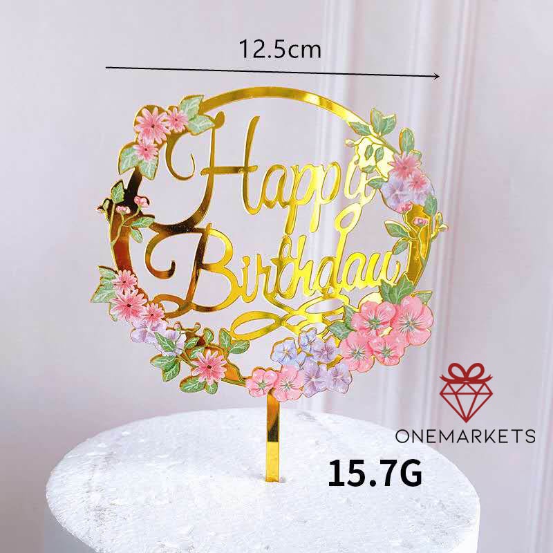 Jual Topper Ulangtahun - Topper Happy Birthday - Acc Cake Hiasan Kue ...