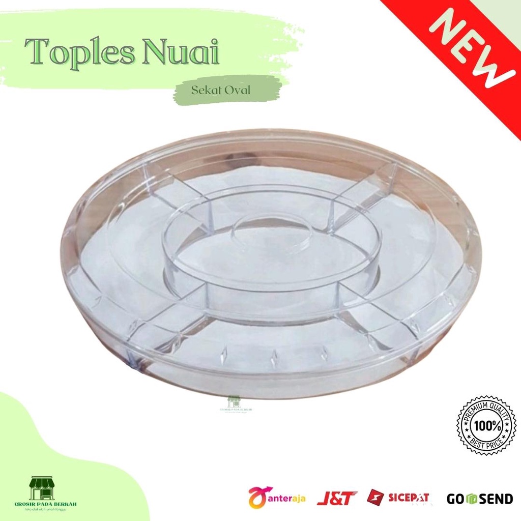 Jual Gpb Toples Nuai 5 Sekat Oval Toples Kue Sekat Toples Plastik Shopee Indonesia 5938