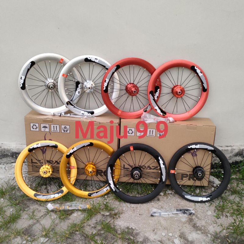 Jual Wheelset Raze Pro 16x1 3/8 349 20/24 hole Velg Rim 16 balap 16