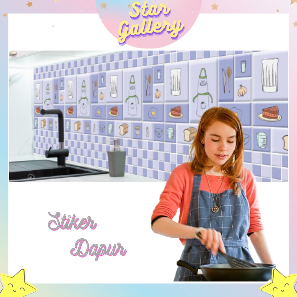 Jual CLEARANCE SALE Wallpaper Sticker Stiker Dapur Anti Air 3 meter & 5 ...