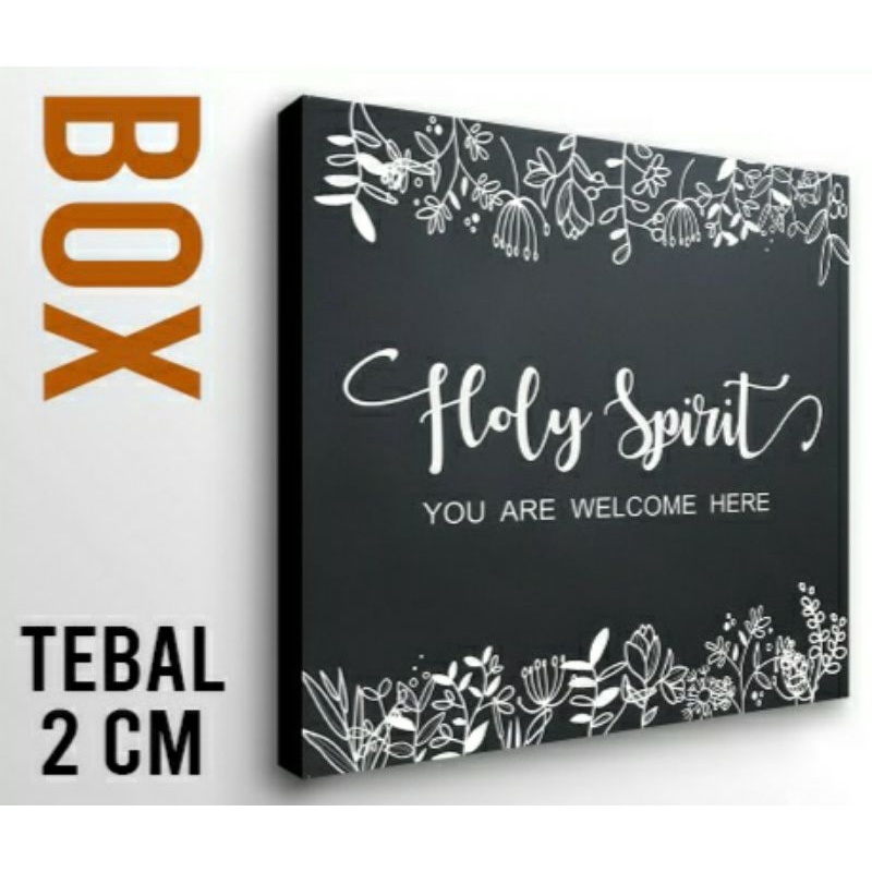Jual Hiasan dinding Rohani Kristen Katolik Holy Spirit tipografi ...