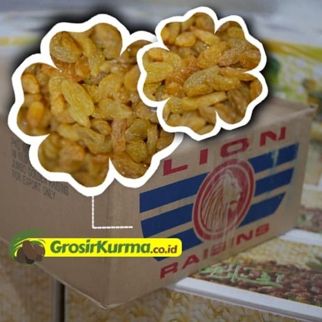 Jual Kismis Jumbo Premium Golden Raisin Lion California Original Oleh ...
