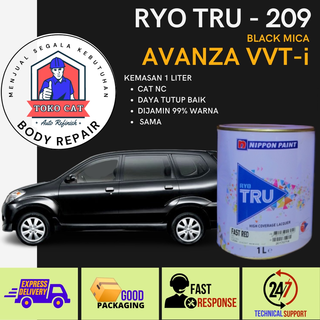 Jual Nippon Paint Cat Nc Ryo Tru Black Mica Avanza Vvt I Shopee Indonesia