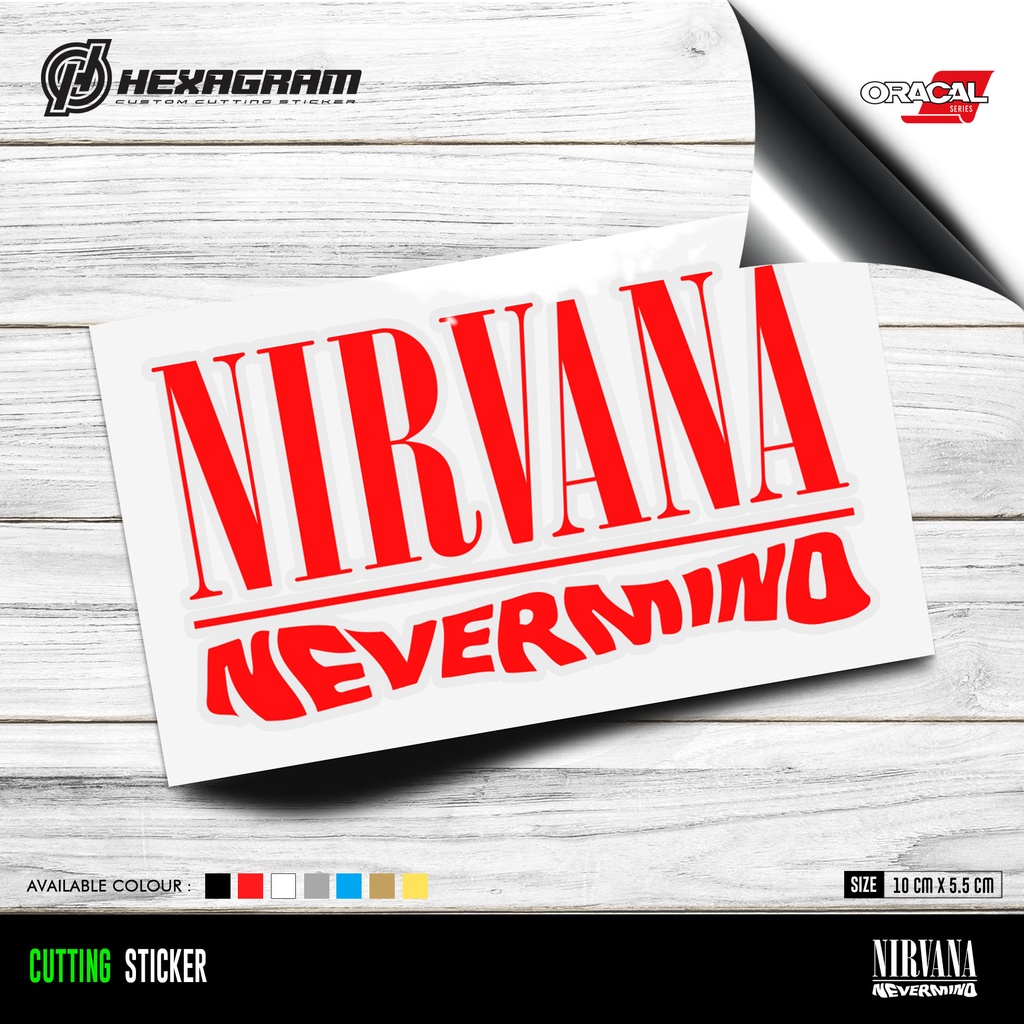 Jual Cutting Sticker Nirvana Nevermind Text | Stiker Cutting Tulisan ...