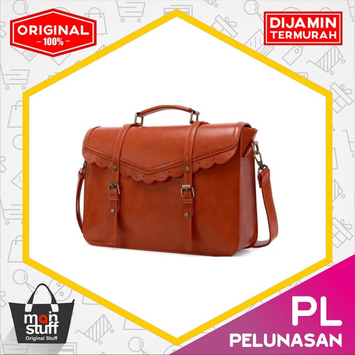 Jual Ecosusi Briefcase For Women Vegan Leather 15.6 Inch Shopee Indonesia