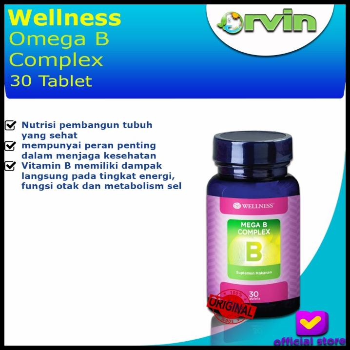 Jual Wellness Mega B Complex 30 Tablet / Vitamin Saraf / Vitamin B ...