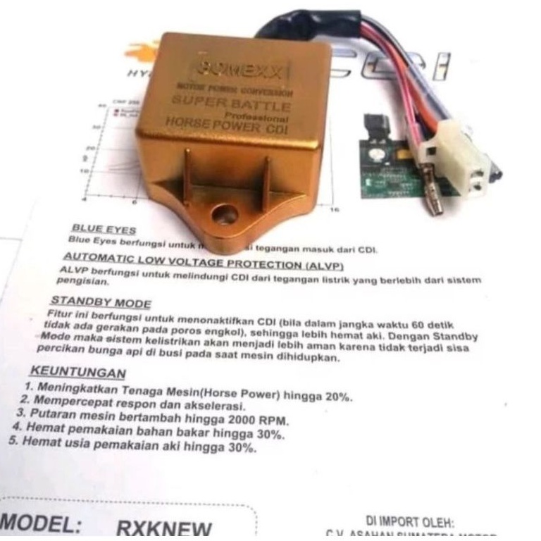 Jual CDI RACING RX KING NEW GOMEX TENAGA NAIK UNLIMATER PADA RPM ...