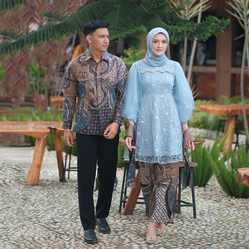 Jual New Arrival Bisa Cod Batik Couple Kebaya Brukat Kebaya Mela Bluelight Kebaya Couple