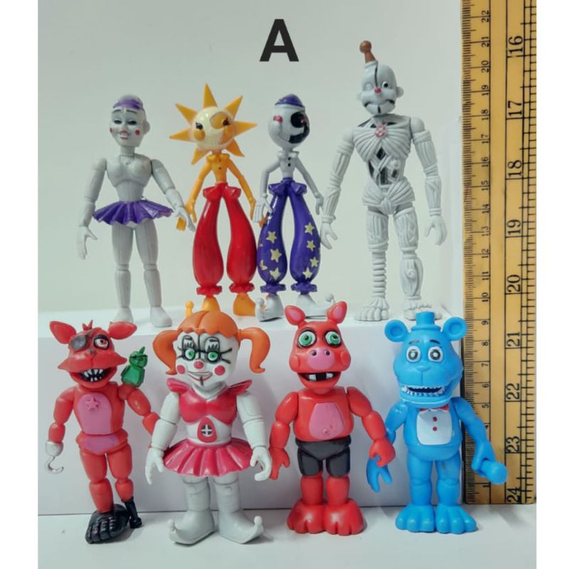Xinchangda FNAF Action Figure Set – 8 Figuren Mit Licht, 14 Cm, Aus PVC