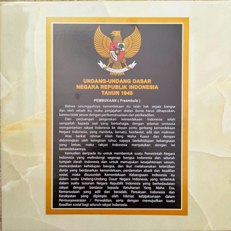 Jual Grosir Alat Peraga Pendidikan Poster Teks Uud 45 Proklamasi Sumpah Pemuda Pancasila Ukuran 6458