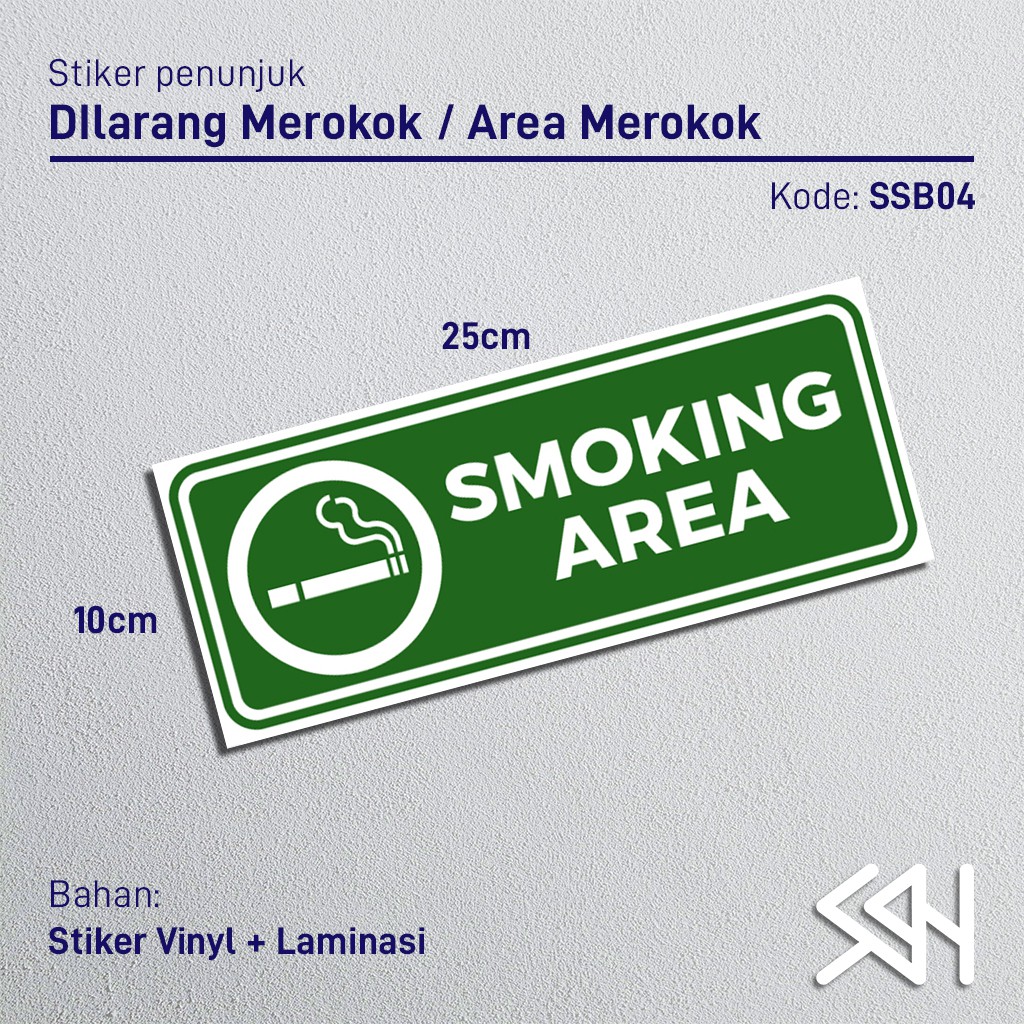 Jual Stiker Peringatan Sticker Penunjuk Dilarang Merokok Smoking