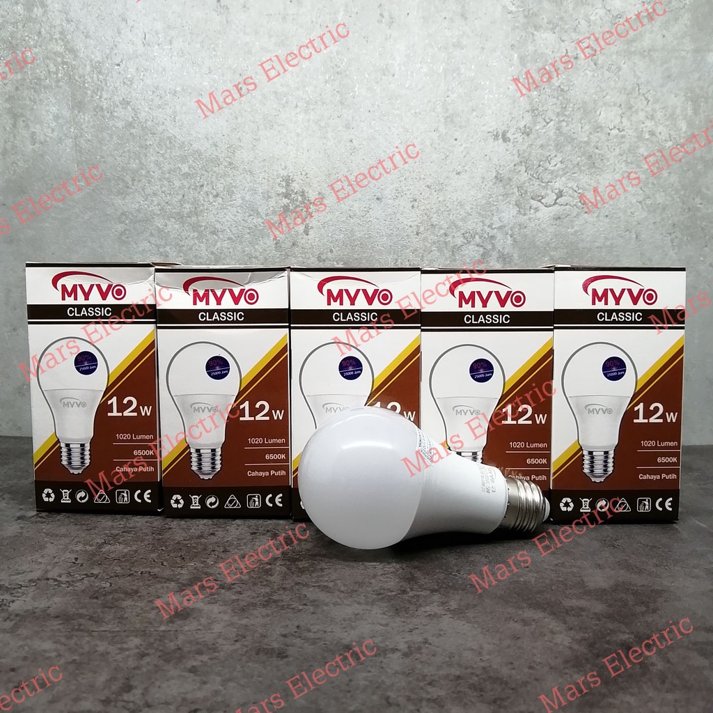Jual Bohlam MYVO CLASSIC 12W 12 WATT PUTIH | Shopee Indonesia