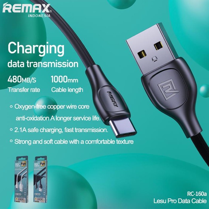 Jual KABEL DATA REMAX TYPE-C LESU PRO RC-160A | Shopee Indonesia