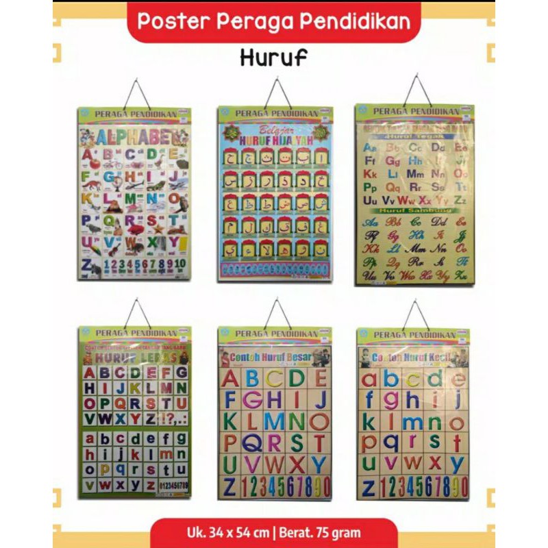 Jual Poster Belajar Anak Berbagai Gambar | Shopee Indonesia