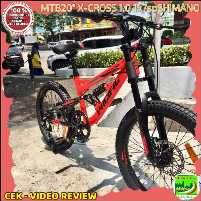 Jual sepeda anak mtb 20 inch PACIFIC X-CROSS 1.0 ST.1X7SP DISC Dikirim ...