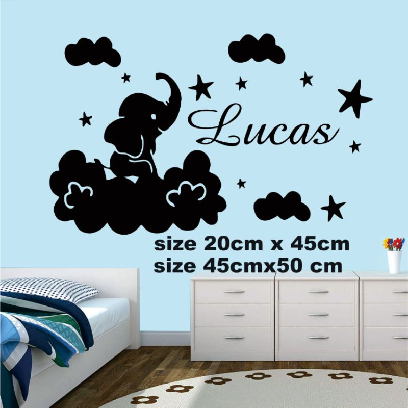 Jual Stiker Dinding Kamar Tidur Anak Custom Lucu Grup Wall Sticker ...