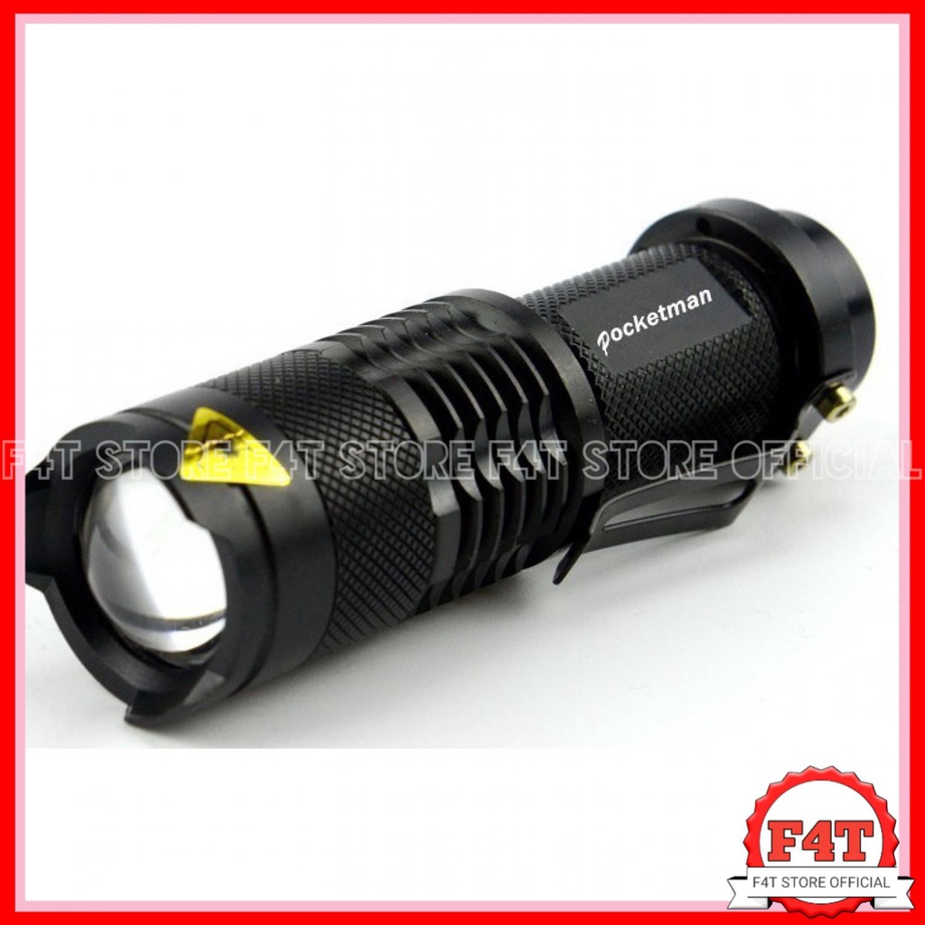 Jual Senter LED Murah 2000 Lumens Anti Air Hanging Clip P1 F4T STORE ...