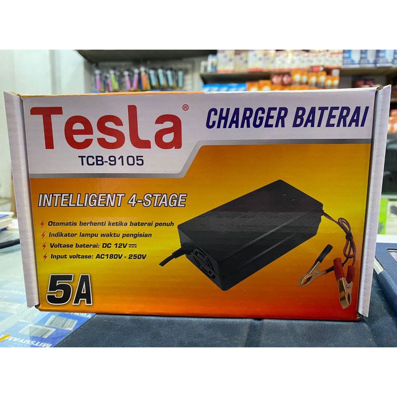 Jual Charger aki baterai Tesla TCB 9105A / TCB 9110A / TCB 9120A cas