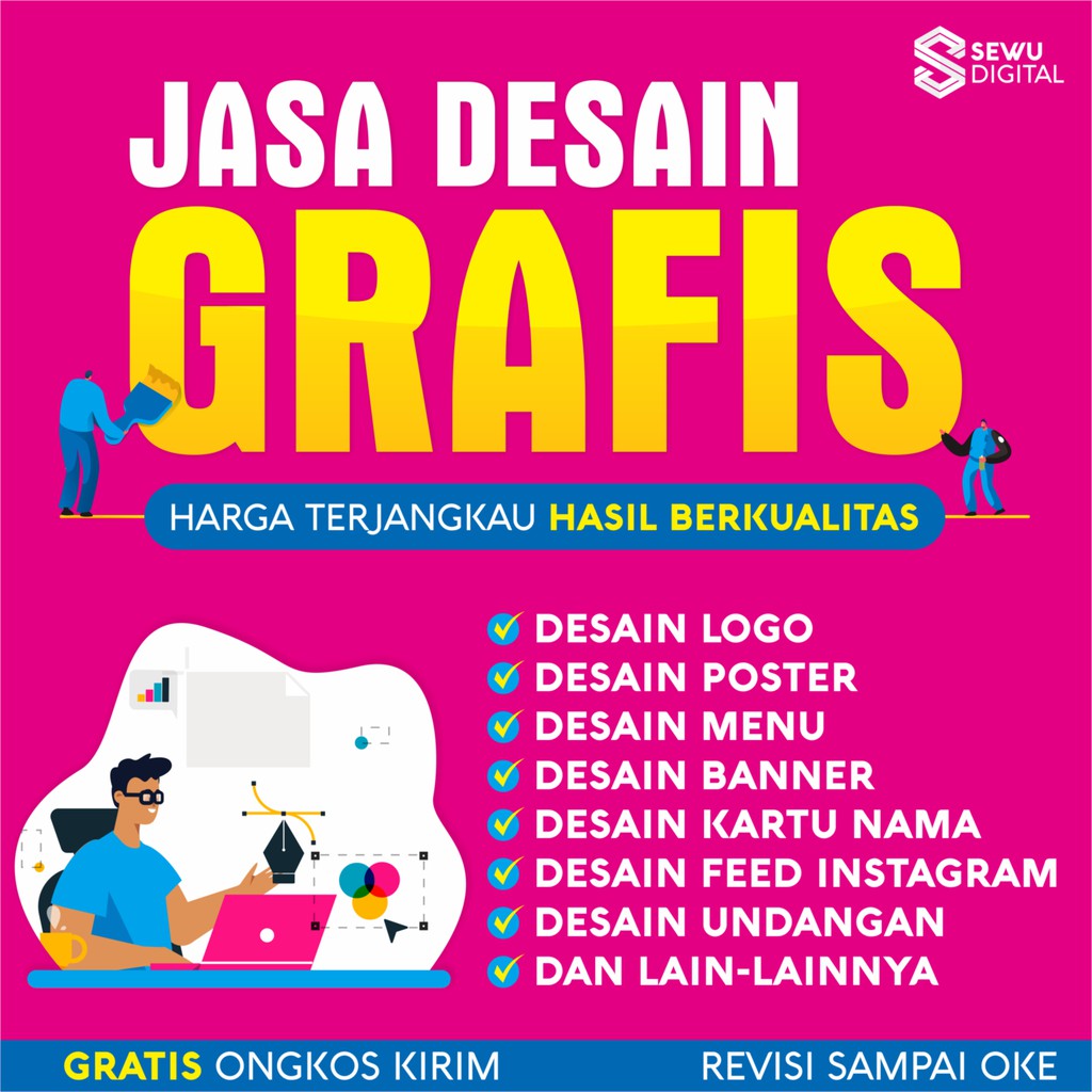 Jual Jasa Desain Premium Bergaransi Logo Brosur Banner Pamflet Daftar Menu