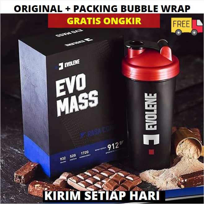 Jual Evo Mass 912 Gram (2lbs) BPOM HALAL EVOMASS GAINER EVOLENE SUSU ...