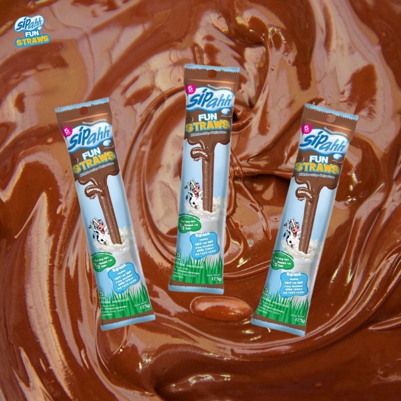 Jual FESTIVE FROZEN FOOD Sipahh Fun Straws Chocolate 5pcs Shopee