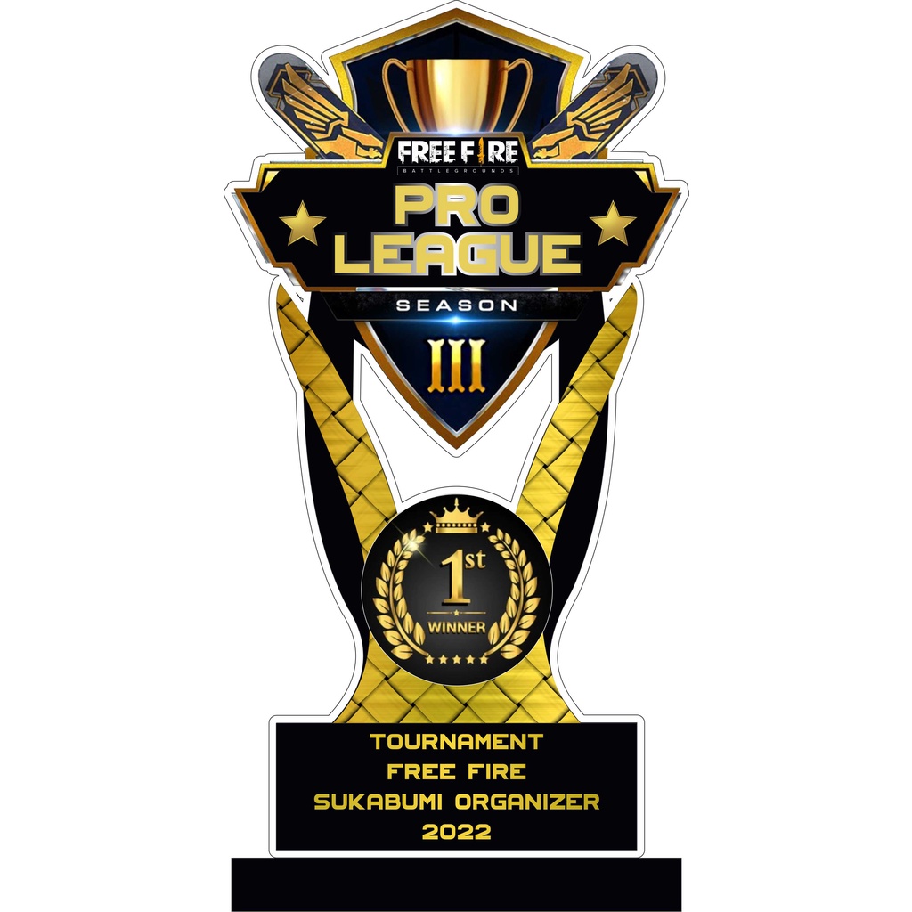 Jual Trophy/Plakat/Piala/Free Fire/Bahan Akrilik 3mm dan 6mm/Free ...
