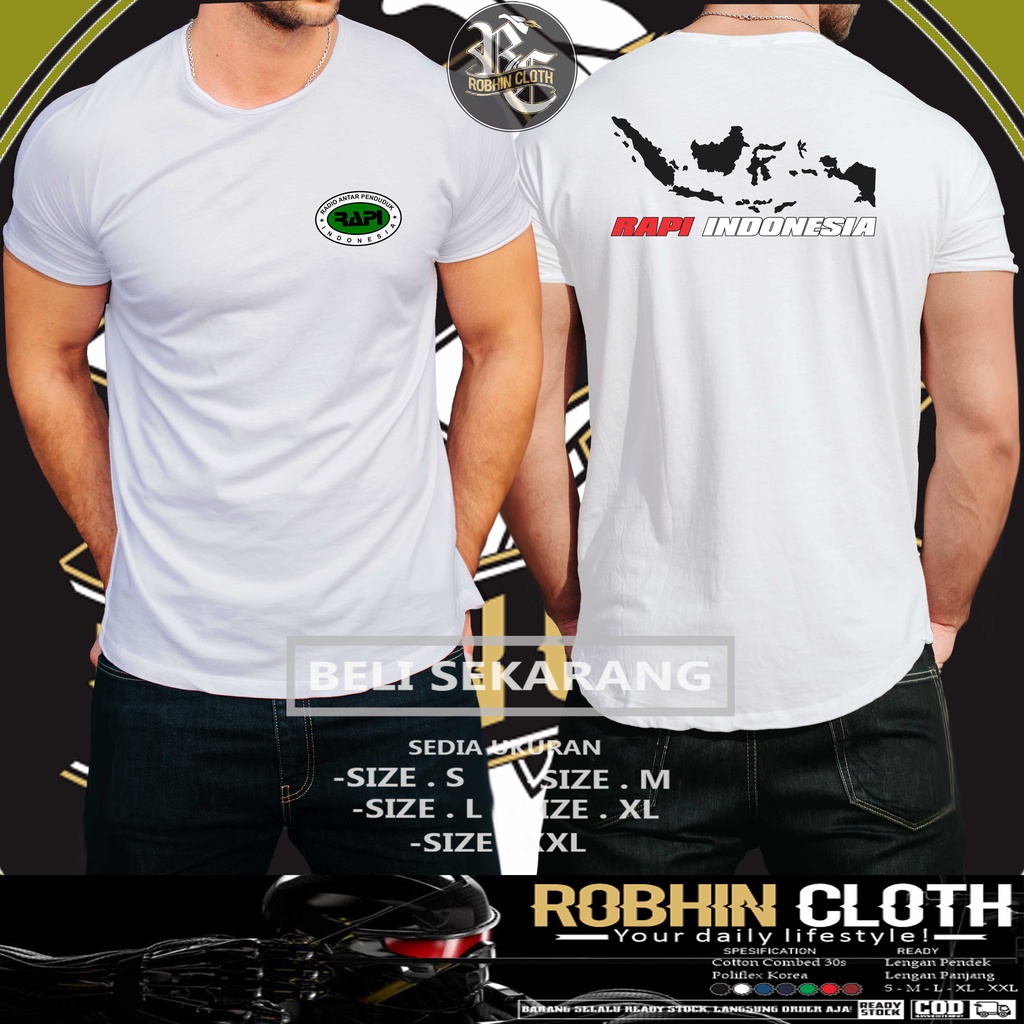 Jual Kaos Baju RAPI Radio Antar Penduduk Indonesia Baju Distro | Shopee ...