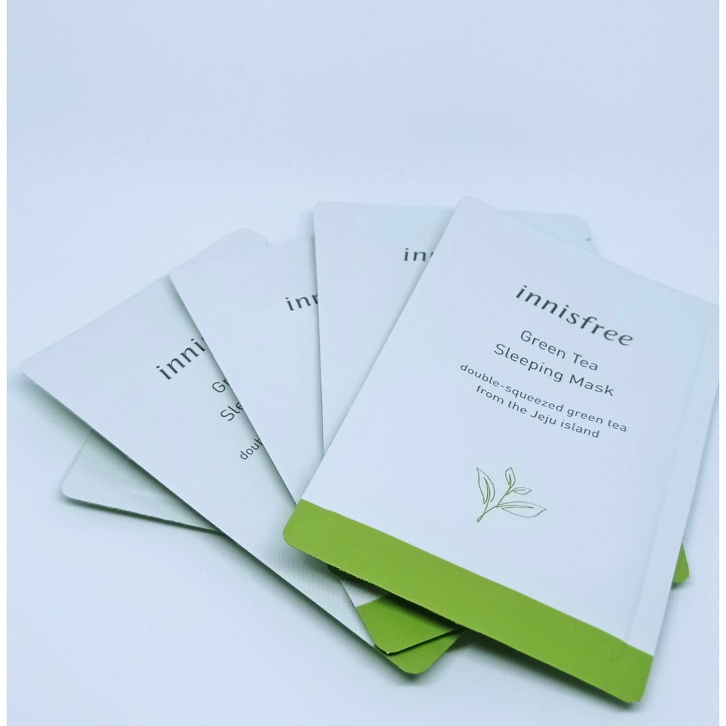 Jual Innisfree Green Tea Sleeping Mask 4ml (sample sachet) | Shopee ...