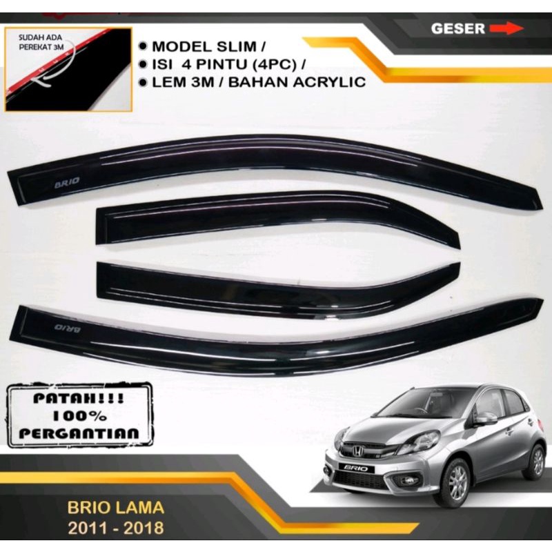 Jual Talang Air Pintu Mobil Honda Brio Lama Model Slim