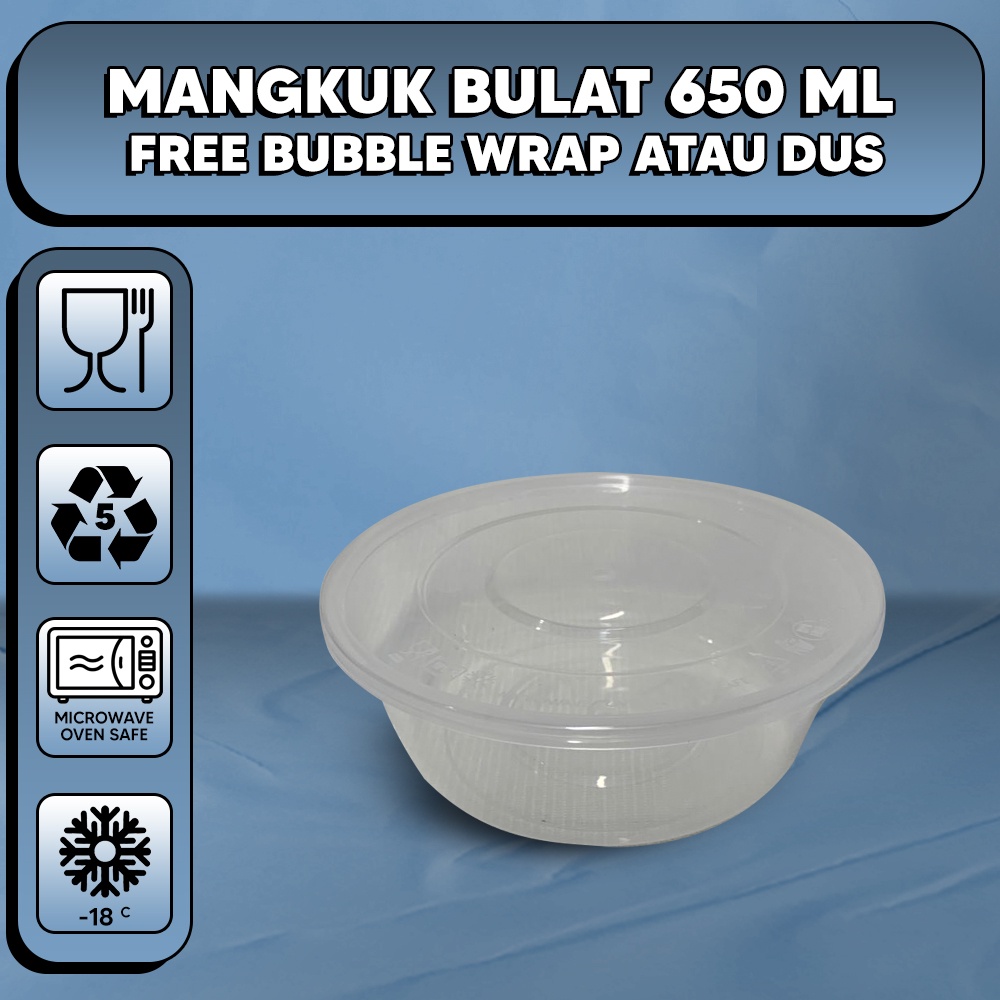 Jual Mangkuk Plastik 650ml Bulat Thinwall Bulat 650 Ml Mangkok