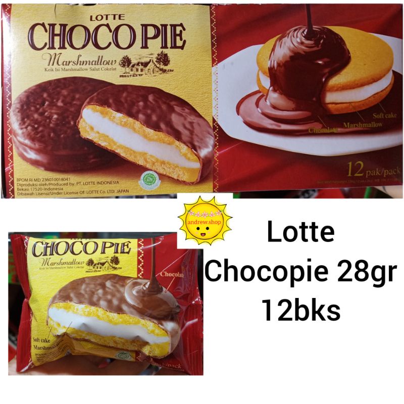 Jual Lotte Chocopie 12pcs Shopee Indonesia