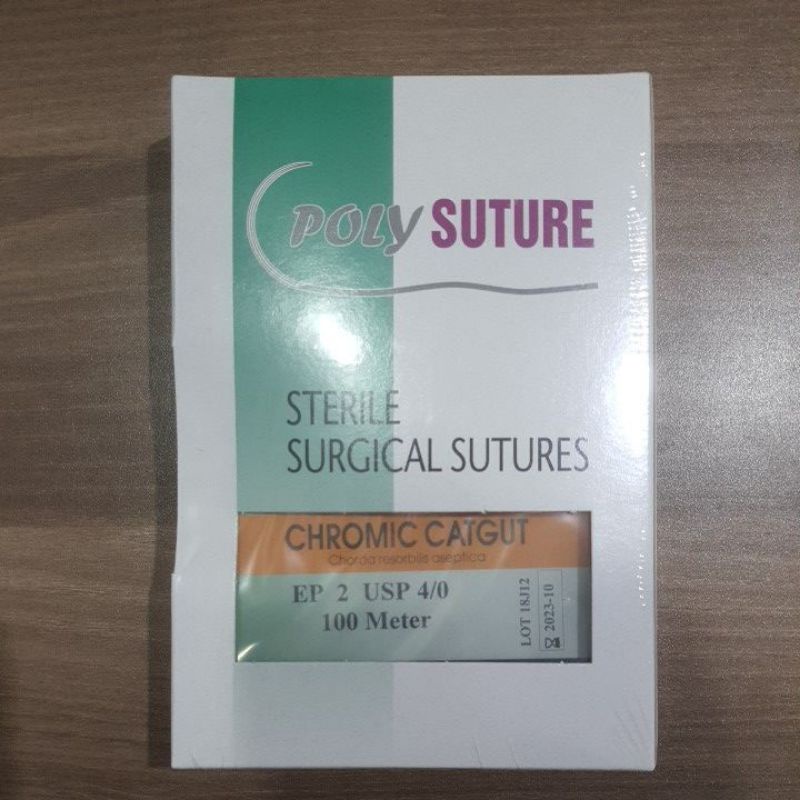 Jual Benang jahit bedah / surgical suture Polysuture Chromic 3/0 dan 0 ...
