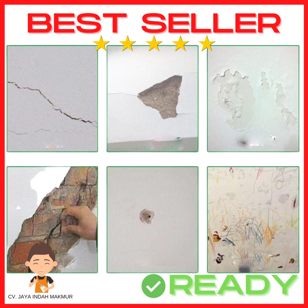 Jual KRIM TAMBAL DINDING PASTA CREAM DEMPUL WALL REPAIR TEMBOK INSTANT ...