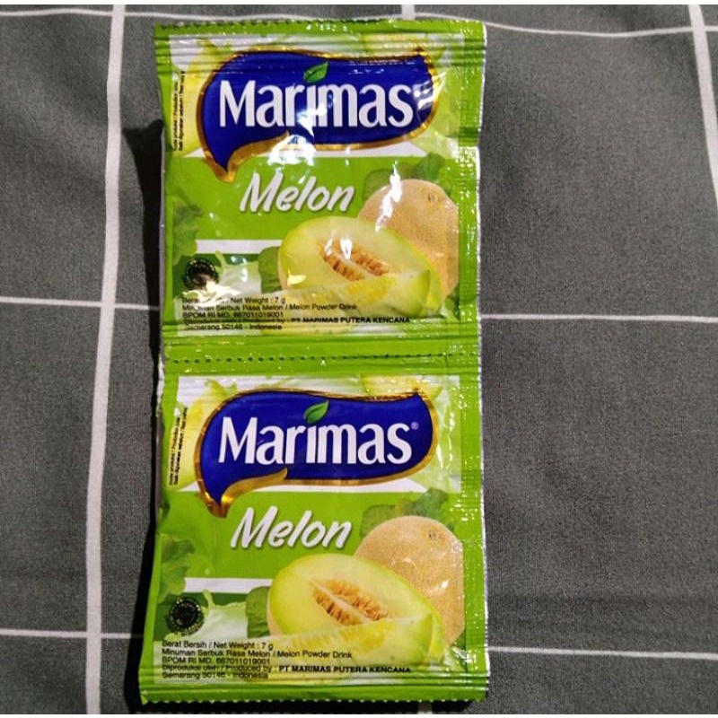 Jual Serbuk Minuman Instan Marimas Rasa Melon Segar Eceran Kemasan 8 gr ...