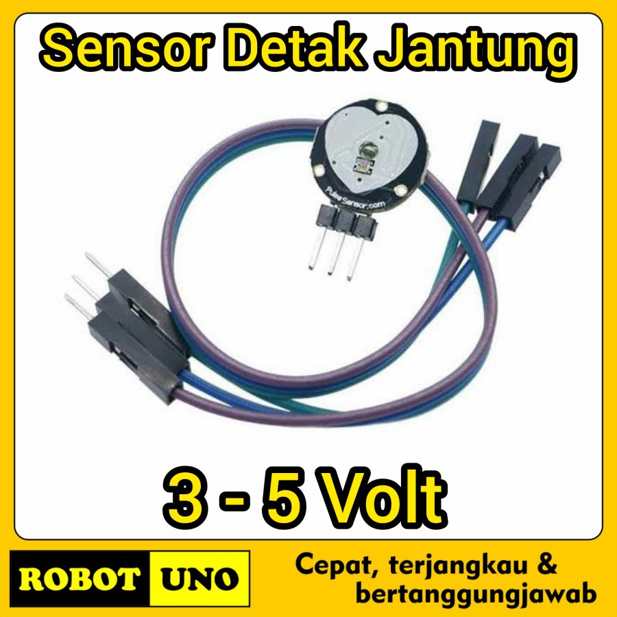 Jual Sensor Detak Jantung Pulse Heart Rate Analog Sensor For Arduino ...