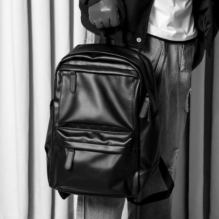Jual Ransel Kulit Pria MORRENO (Black) | Shopee Indonesia
