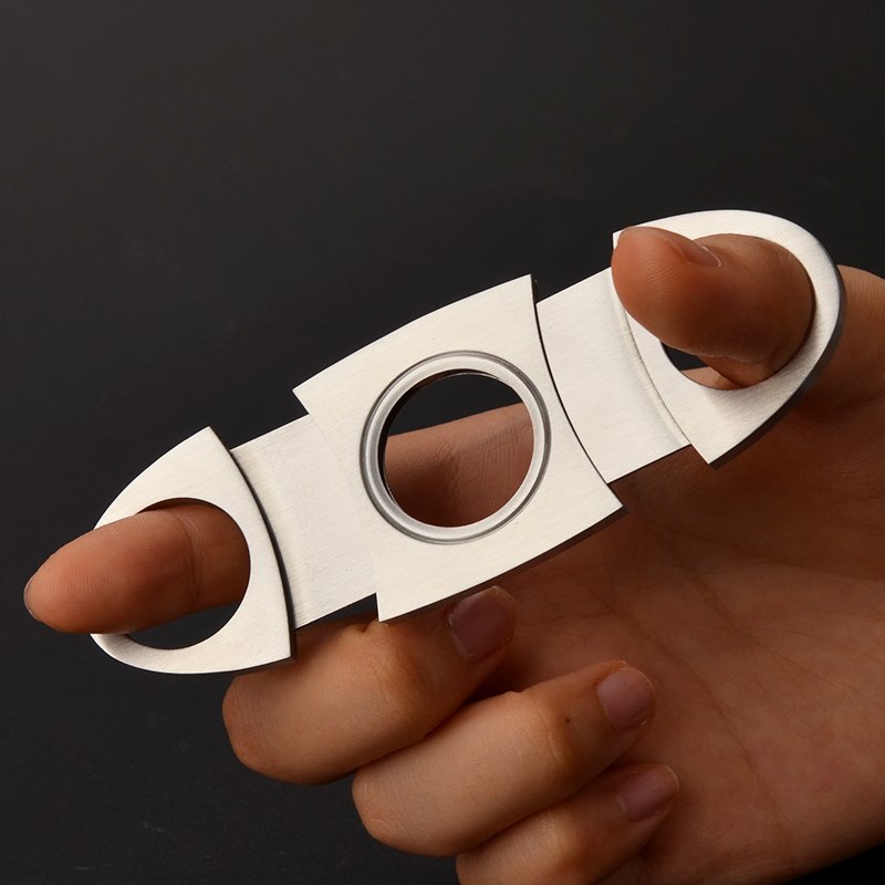 Jual KNIFEZER Pemotong Cerutu Cigar Cutter Double Blade Stainless Steel ...